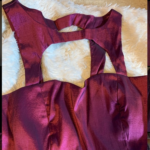 Metallic Purple Cutout Dress - Picture 2 of 5
